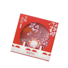 【中国直邮】 故宫博物院 故宫官方宫猫赏花 流沙杯垫创意杯垫 10cm