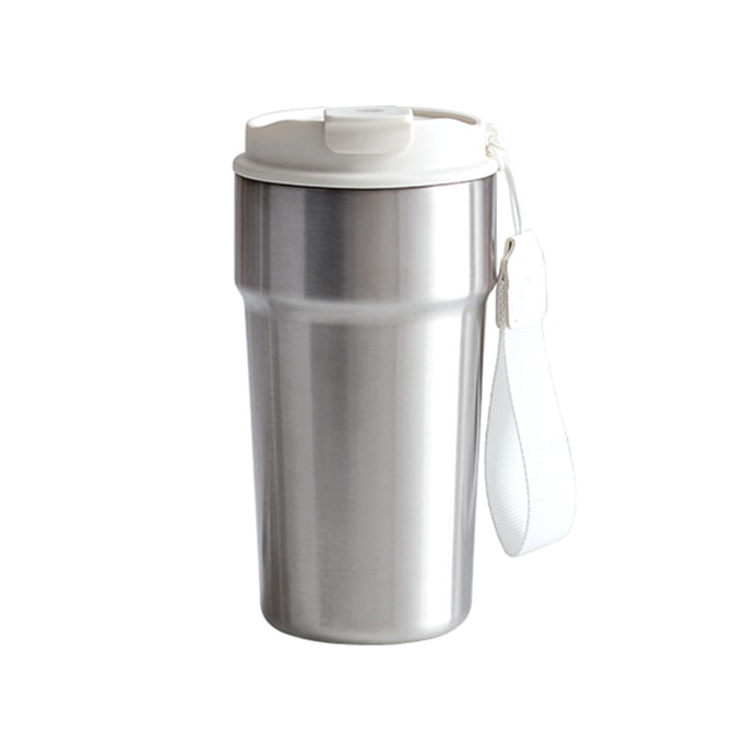 OLAYKS [Endorsed by Hou Minghao & Li Bingbing] 500ml 316 Stainless Steel Hot/Cold Insulated Coffee Tumbler, 2-Way Straw/Sip Lid with Lanyard