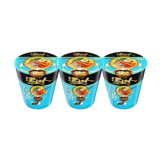 【中國直郵】 統一 湯達人方便麵海鮮拉麵約80g*2杯