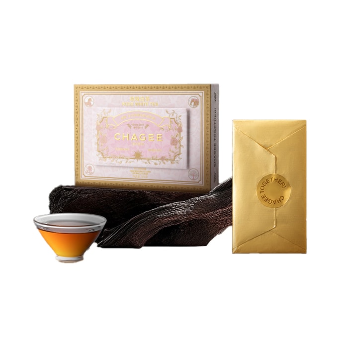 【中國直郵】 霸王茶姬 「黑白巧系列」小方磚緊壓茶養生花茶 玫瑰白茶(緊壓茶)55g