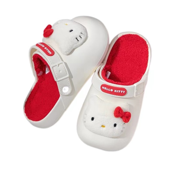 Baotou Cotton Slippers Female Autumn And Winter Two Wear/Home Indoor/Thick Bottom-Hello Kitty 40-41Size 1Pair