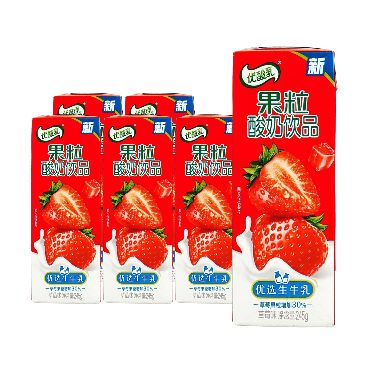 Yili Group フルーツヨーグルト ストロベリー味 8.64オンス *6【6個