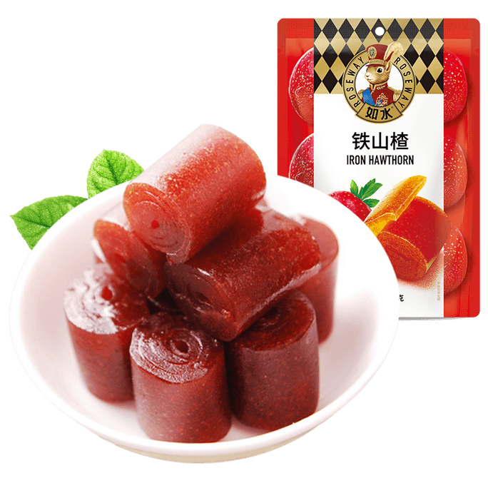 【中國直郵】 如水 鐵山楂山楂捲零食酸甜小吃消食果丹皮200g*1袋