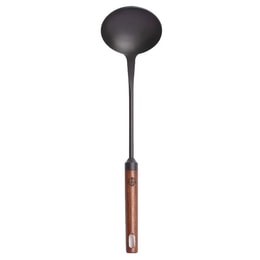 1x Iron Wok Spoon Cooking Utensils Stir-fry Spoon Beech Long Handle Thickened High Temperature Resistance