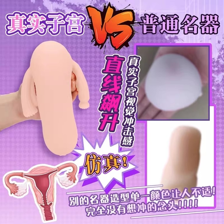 【中国直邮】 杯多多 真实子宫飞机杯 男用自慰器真实阴道真人倒模成人情趣用品1个装 3