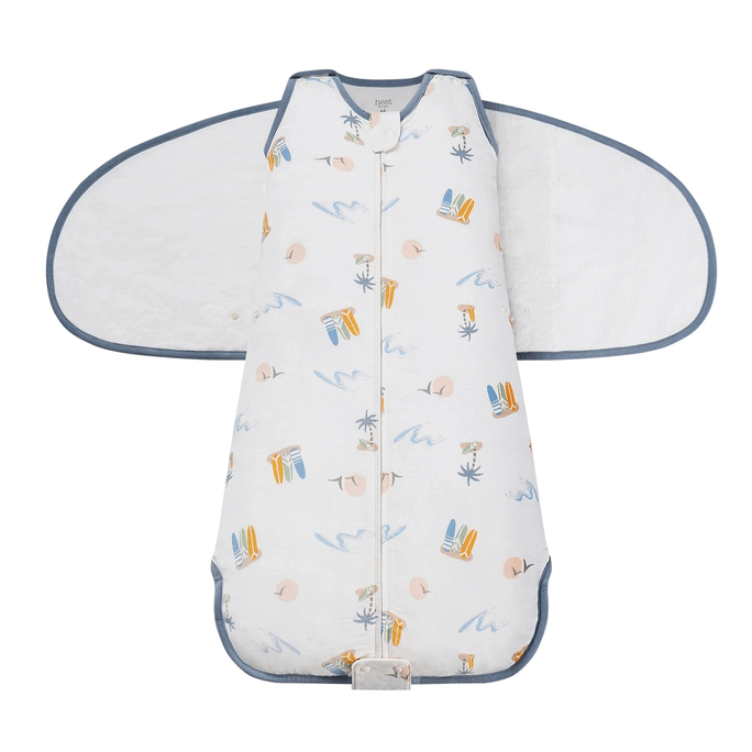 加拿大 Nest Designs 嬰兒0.5托格襁褓睡袋(竹棉)- 粉彩波浪 0-6個月