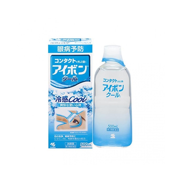 【日本直邮】KOBAYASHI小林制药 缓解眼疲劳洗眼液 #蓝色清凉型 清凉度5 500ml