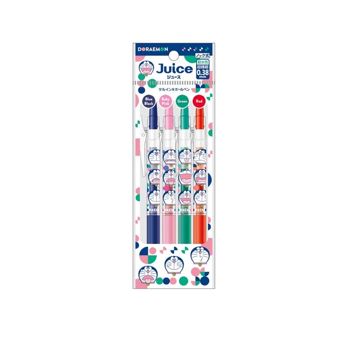 【日本直邮】PILOT百乐 Juice 哆啦A梦 4色果汁中性笔 0.38mm