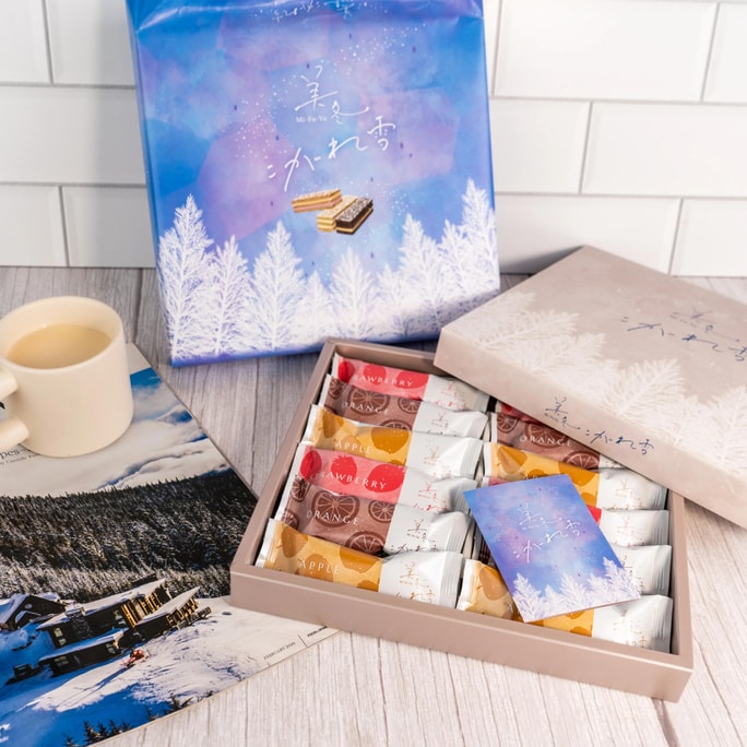 Mifuyu Kogareyuki ,Mille-Feuille Dessert,Strawberry&Orange& Apple Flavor,12 Pieces【Japanese Sweets Souvenirs】