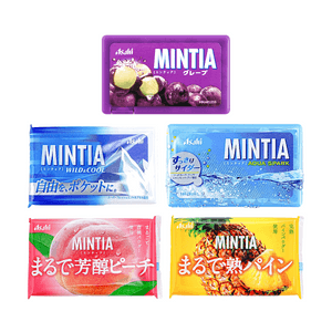 Throat Mint Drop Grape Flavor+Wild & Cool Mint+Soda Candy+Rich Peach Flavor+Luscious Pineapple Flavor, 1.23 oz【5 Flavors 5 Combo Packs】
