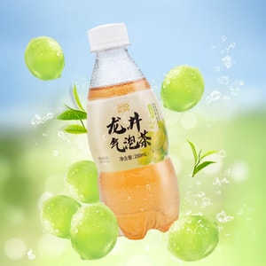 Longjing Green Tea Grape Sparkling Water , 9.46 fl oz*6 Bottles【0 Fat】