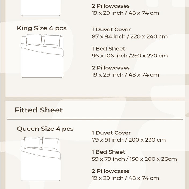 【中國直郵】 Lullabuy 臻柔100支新疆長絨棉床上四件組 米色-King Size