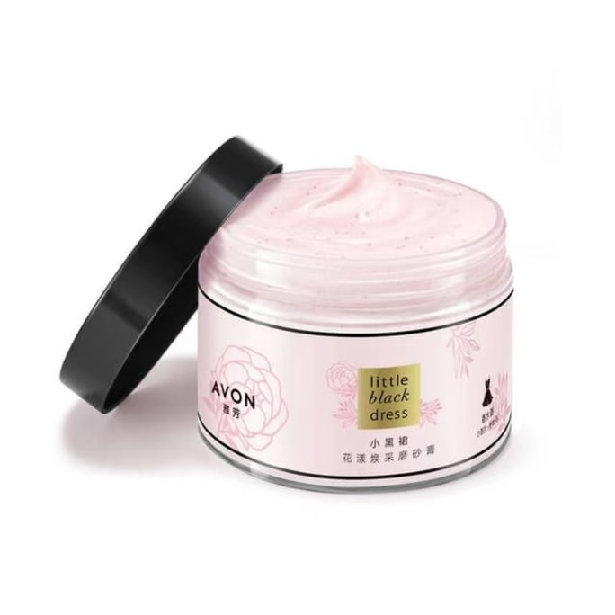 [중국 직배송] 프렌치 에이본 리틀 블랙 드레스 플라워 래디언트 스크럽 250g 소프트 비드 입자 + 나이아신아마이드 전신 각질 제거로 피부를 밝게 해준다