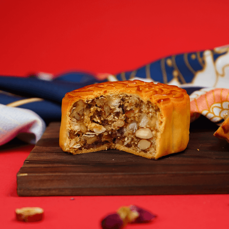 Hong Kong Classic Mixed Nuts Mooncake Gift Box - 4 Pieces, 26.10oz 12