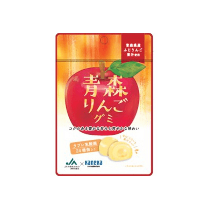 【일본 직배송】 일본 KANEKA 아오모리 사과 주스 젤리 유산균 함유 40g