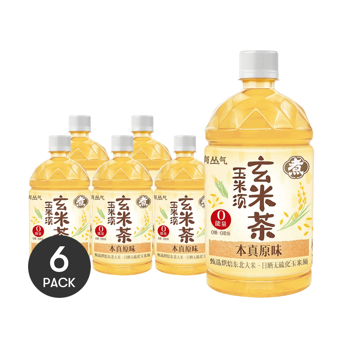 옥수수 수염 현미차 음료, 500ml *6개입【6팩】【설탕 0g, 지방 0g, 칼로리 0kcal】