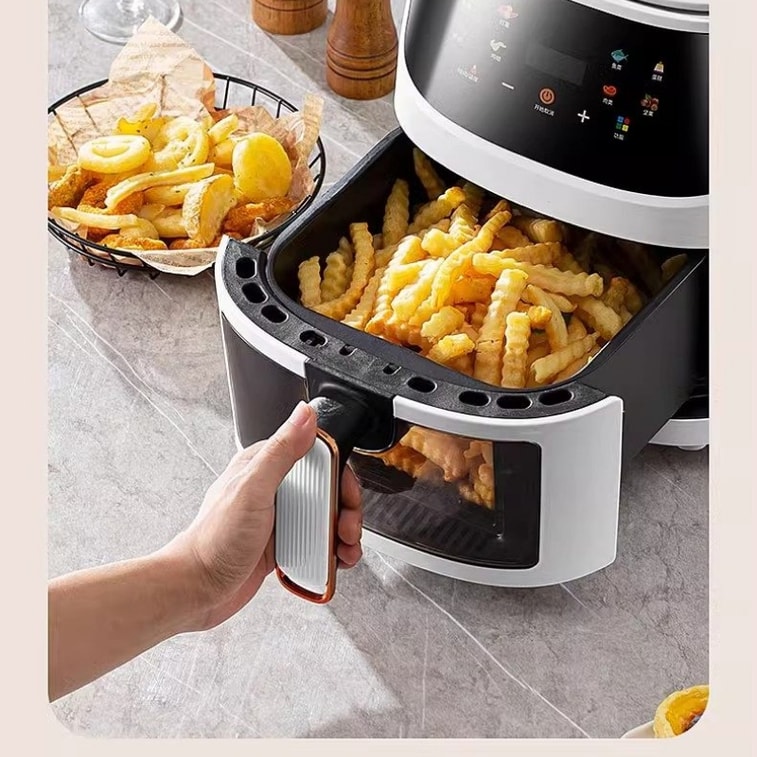 【中国直邮】 亲太太 110v可视空气炸锅家用家用可视多功能一体新款电烤箱炸锅智能大容量小家电 白色 一个装 4