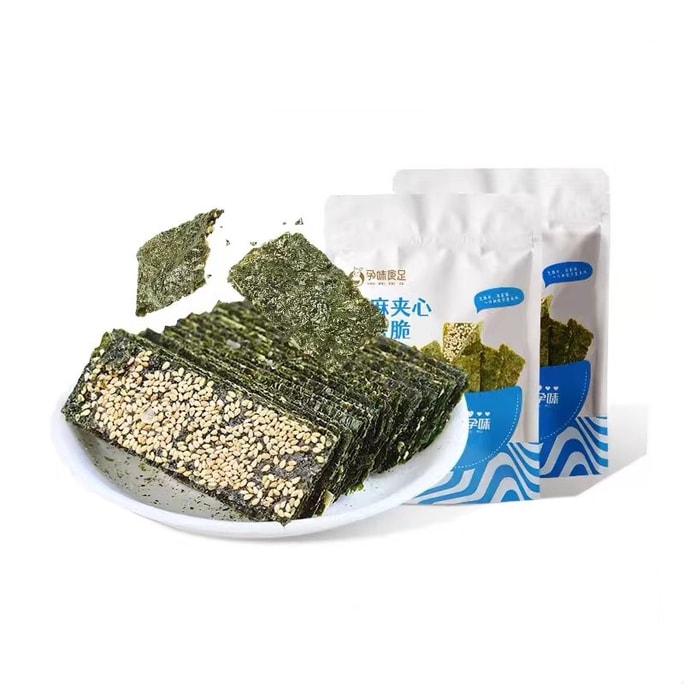 Maternity Snacks Seaweed Instant Sesame Sandwich Seaweed Crispy Seafood Nori 38g/bag*2
