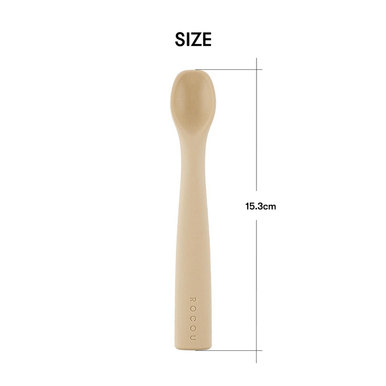 Silicone Baby Spoon Feeding Spoon Bebe Brown 7