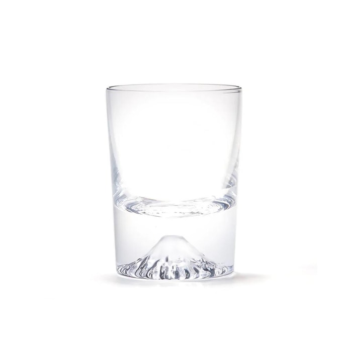 日本田島玻璃手工製作的富士山小酒杯(江戶風格3.2盎司)