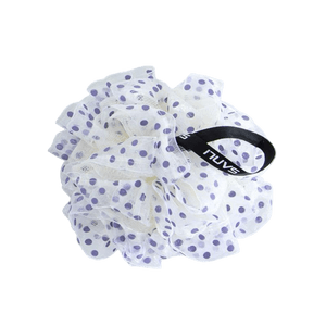 Lace Polka Dot Bath Flower Purple 1PC