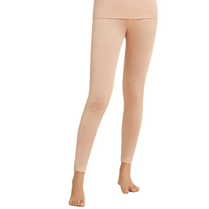 【中国直送】金三太 100% 桑絹 柔らかくて快適な丸首ベースレイヤー 暖かい秋服 女性用 YZF5C714# 肌色秋服 Mサイズ