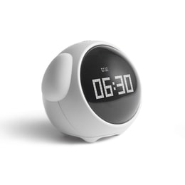 Alarm clock Multifunctional electronic alarm night light Emotional models - white