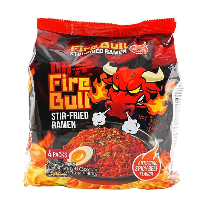 Spicy Beef Flavor Fried Ramen , 4pk , 19.44 oz