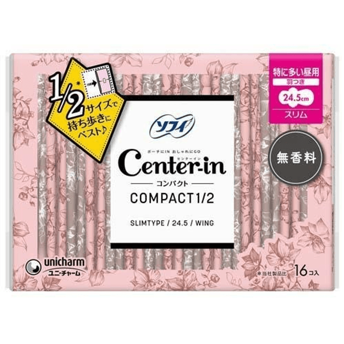 Sofy Center-In Compact 1/2, especially heavy daytime use, unscented [16 pieces]