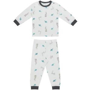 Nest Designs Kids Baby Two-Piece Long Sleeve PJ Set Bamboo Jersey - The Tortoise And The Hare 12-18M