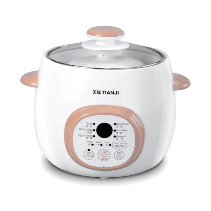 Microcomputer Waterproof Electric Stew Pot All-Porcelain Liner Scheduled Appointment 1.0L