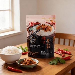Vegetarian Spicy Crispy Floss, 10.58 oz 【For Rice , Noodles, Porridge and Gimbap】【Vegan】