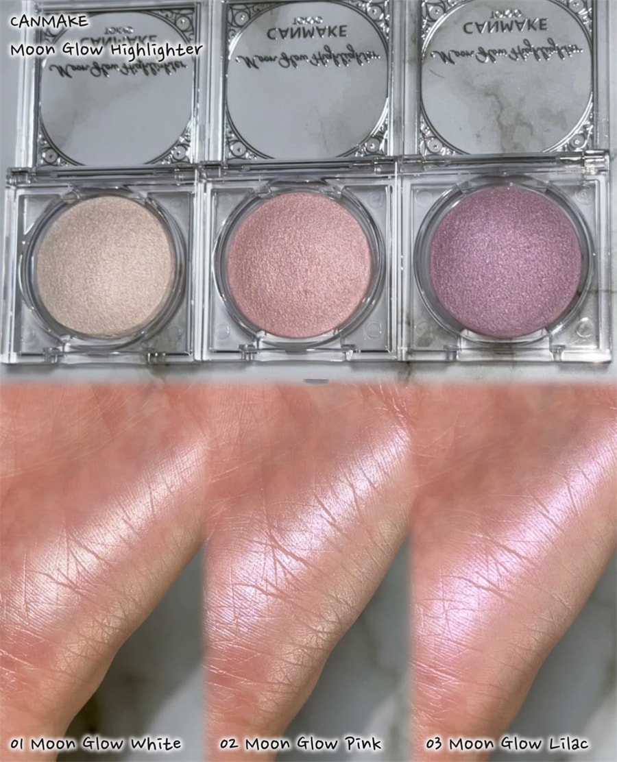 [Livraison directe du Japon] Japon CANMAKE Highlighternon-pigmenté Paillettes fines Nacré Naturel Éclaircissant Stéréoscopique Effet mouillé N°01 Blanc clair lunaire 1 pièce