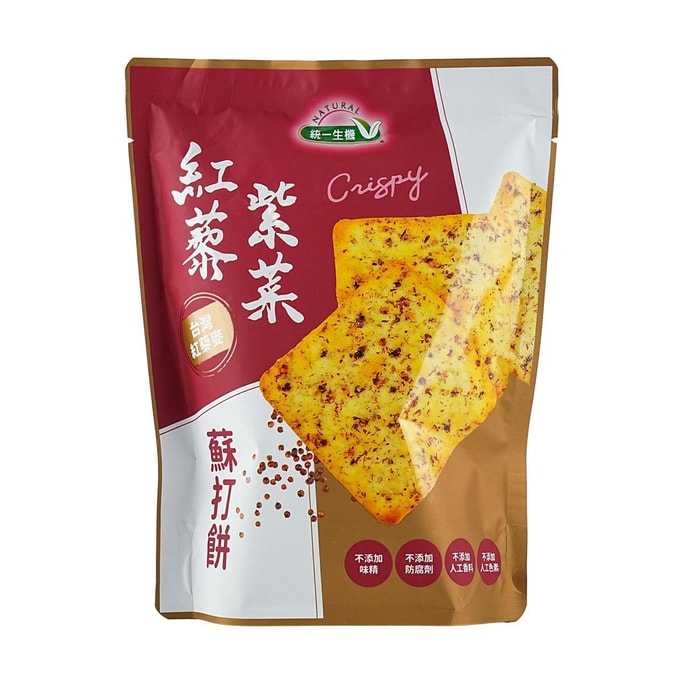 台湾统一生机 红藜紫菜苏打饼干 108g【健康无添加】