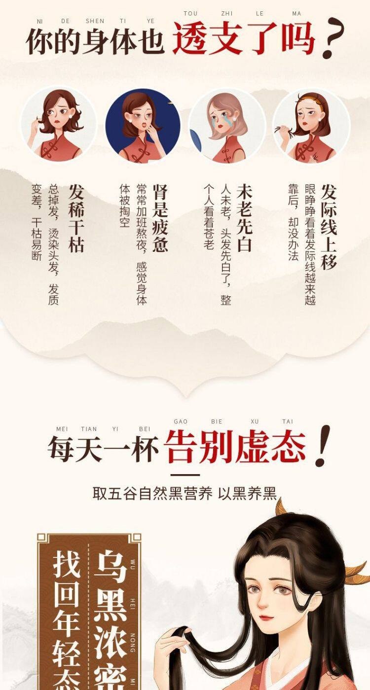 【中国直邮】 养庆堂 黑芝麻核桃 桑椹黑豆粉 五黑粉桑葚黑芝麻粉 五谷杂粮黑豆粉营养冲泡早餐冲饮代餐粉600g/罐