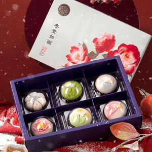 Winter Scenery Mooncake Pastry Gift Box, 6 Pieces 10.6 oz【Mid-Autumn Festival Gift Box】