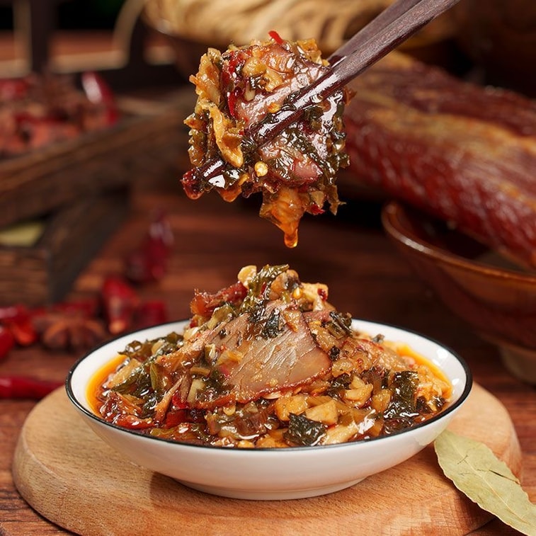 【中国直邮】 川娃子 茶油外婆菜农家腌菜榨菜即食下饭菜湘西外婆菜 220g 7