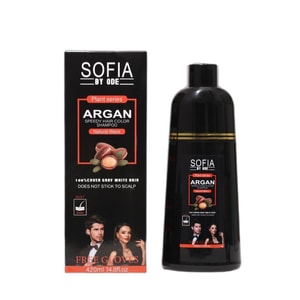 【アメリカ直送】SOFIA BY ODE クイックアクティング 6in1 ヘアカラーシャンプー ブラック 420ml