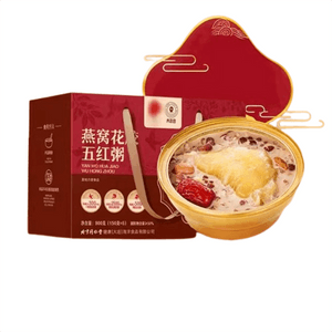 【中国直邮】 北京同仁堂 燕窝花胶五红粥 即食燕窝粥燕麦滋补品礼盒 燕窝花胶五红粥150g*6碗装