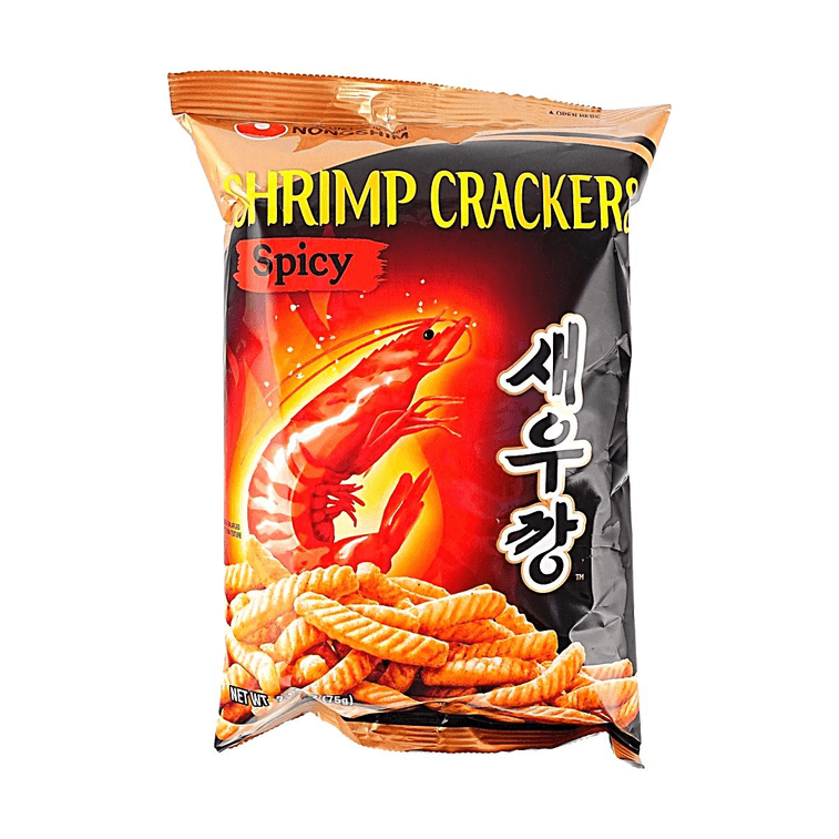 Hot & Spicy Shrimp Crackers, Light & Crispy Seafood Snack, 2.6 oz [ Blackpink Jennie's Pick ] 6