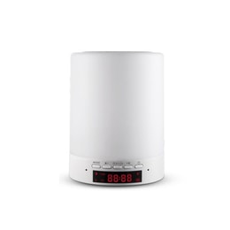 Fashion Creative Charging Bluetooth Sound Night Light White (Screen Display+Sound+ Alarm Clock)  1PC