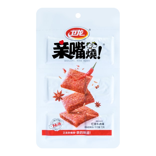 商品详情 - 卫龙 亲嘴烧大包装 红烧牛肉味 72g - image  0