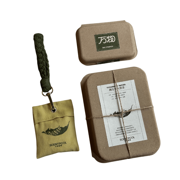 Scented Sachet-Roasted Tea | Pure Botanical Herbs | For Bedroom & Yoga Relaxation (Refill Included) - 2 Pack