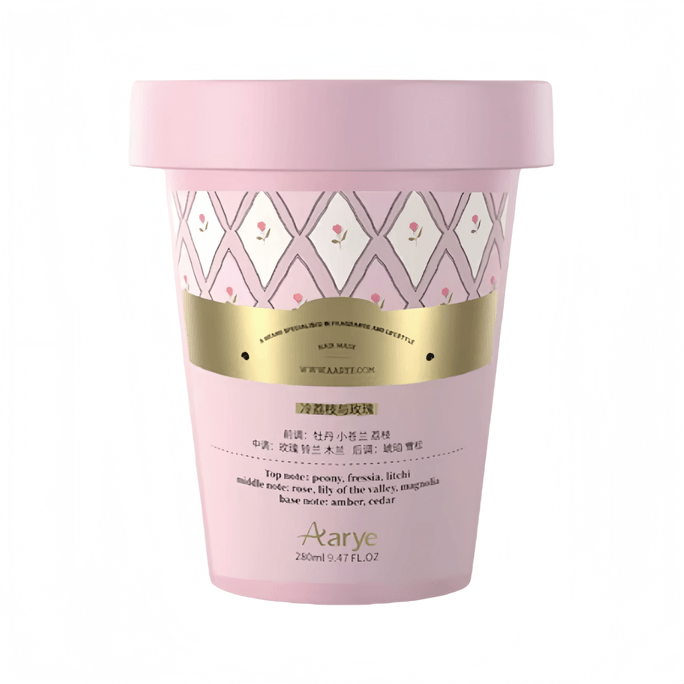 Anye Hair Mask Plant Extract Nourishing Anti-Breakage Upgraded Version Cold Lychee and Rose 280ml*1 Bottle