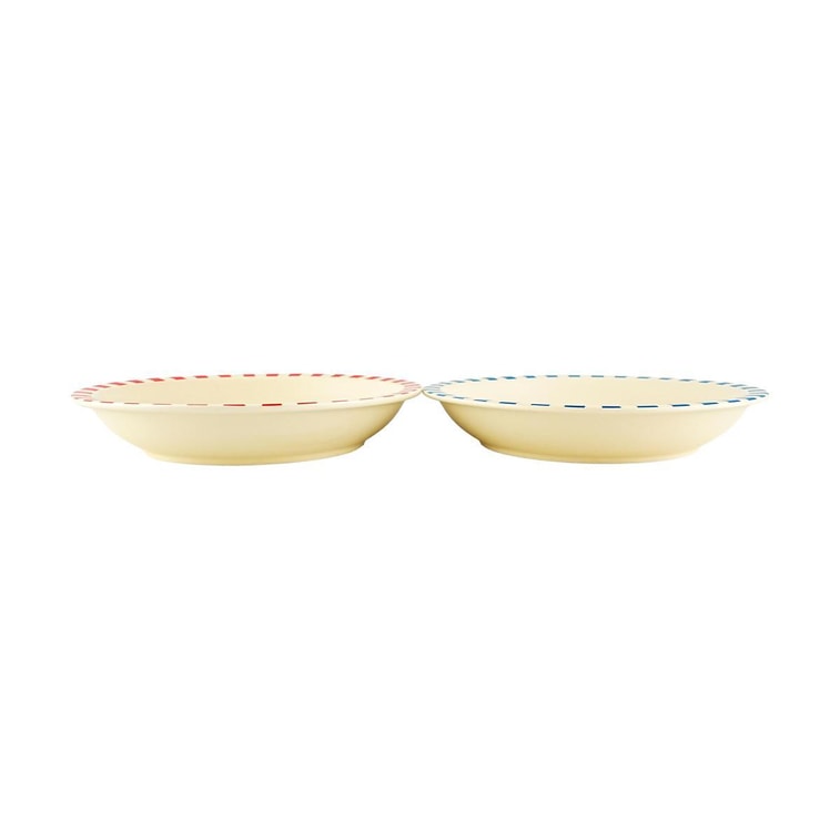 川島屋 星星人霧面深盤 陶瓷餐具 泰迪餅乾款 19.7cm 兩隻裝 9