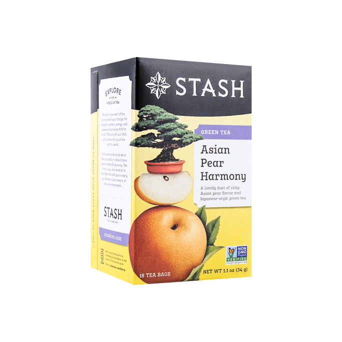 美国STASH 亚洲梨子茶 18包入 【Non GMO】