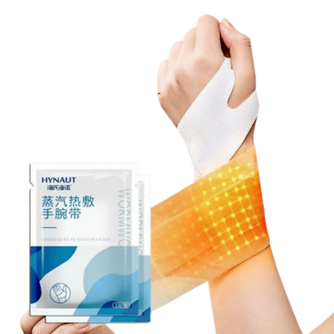 Steam-Heated Wrist Band, Hand Warmer, Wrist Heat Patch, Wrist Tendon Sheath Patch, 5 Patches