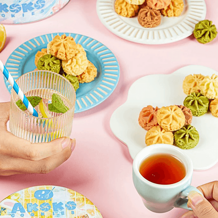 Akoko フランス産3種クッキーギフトボックス、8.11オンス - Yami