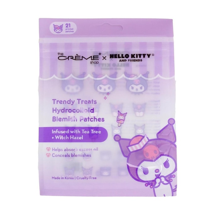美国THE CREME SHOP 库洛米图案水凝胶痘痘贴 21贴 遮痘痘 茶树金缕梅抗痘消炎舒缓