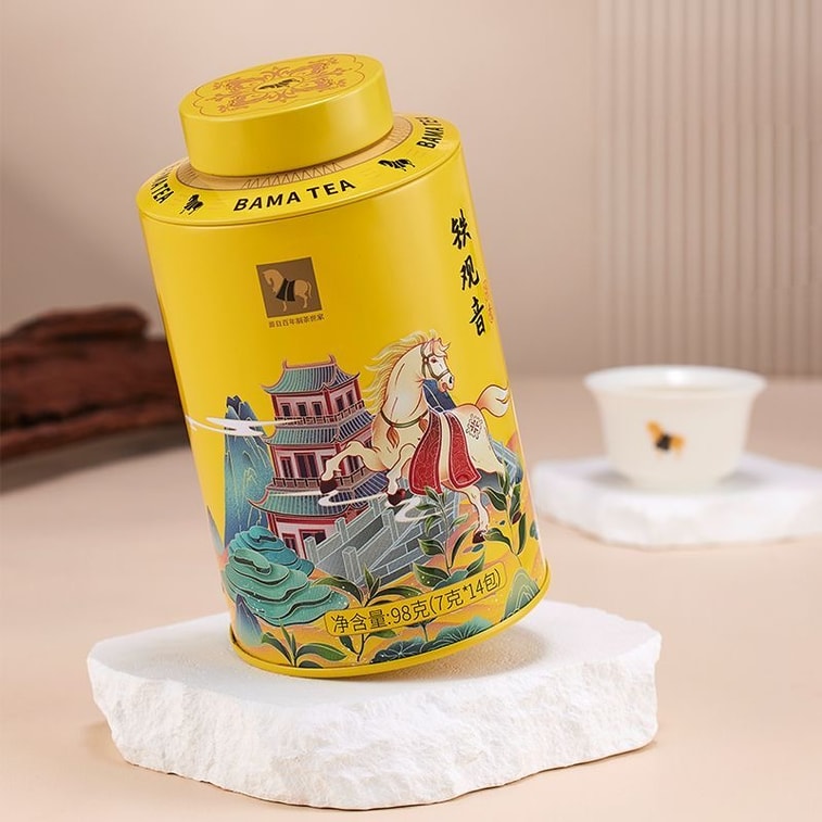 【中国直送】巴馬茶業 巴馬茶 安溪鉄観音 浅煎り茶 個包装 極上缶詰 98g*3缶 [294g] 4